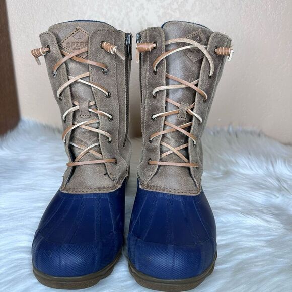 SPERRY TOP SIDER SYREN MISTY Women's Waterproof Duck Fleece Lined Boots Size 8 - Picture 2 of 15